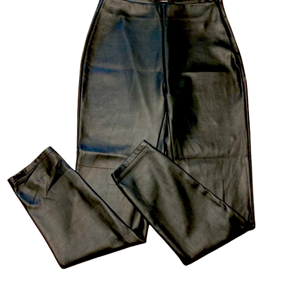 Leather feel skinny leggings